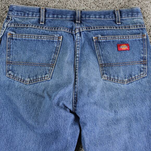 Dickies Jeans Mens 36x36 Blue Regular Straight Fit 5-Pocket Denim Actual 34x34 - Picture 8 of 9